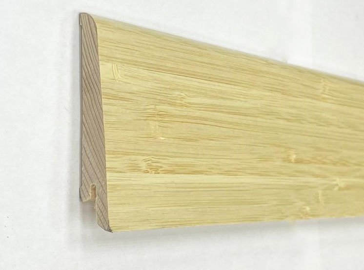 Plinthe De Haute Qualite - APLIN16026 - Plinthe double essence placage bambou clair verni 80x15x2500&nbsp; dinachoc
