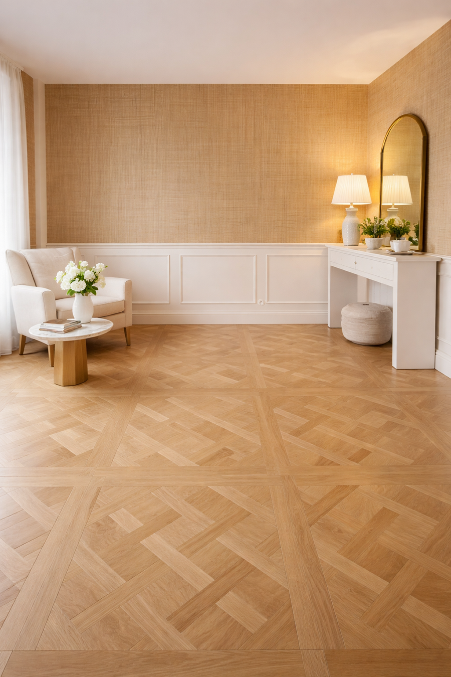 Ch&ecirc;ne dalles versailles signature royal verni pr bis 900x900x20mm - 6mm de couche d'usure certifi&eacute; fsc 100%